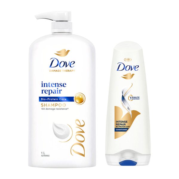 Dove Intense Repair Shampoo 1L & Conditioner 175ml (Combo Pack) Online