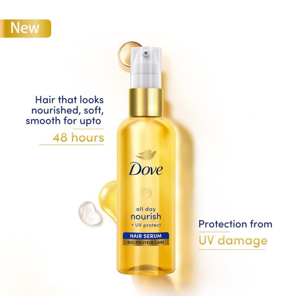 Dove  All Day Nourish + UV protect  Hair serum 100 ml For Sale