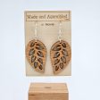 Wood Earrings - Leaves For Discount