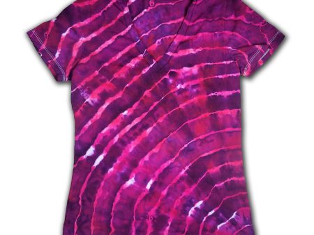 Fuschia Sky V-Neck - Women s L Sale