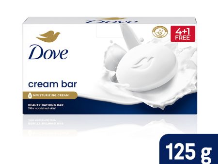 Dove Cream Beauty Bathing Bar - With Nutrient Serum for 24 hr Nourished Skin | 5x125g For Cheap