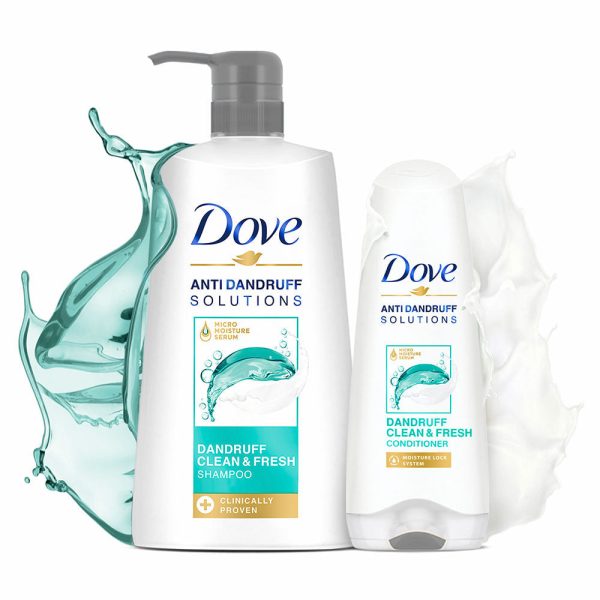 Dove Dandruff Clean & Fresh Shampoo 650ml & Conditioner 175ml (Combo Pack) Cheap