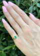 James Avery Barcelona Vasar Lab Created Emerald Diamond Ring 14k Sz 4.5 RG4344 Sale