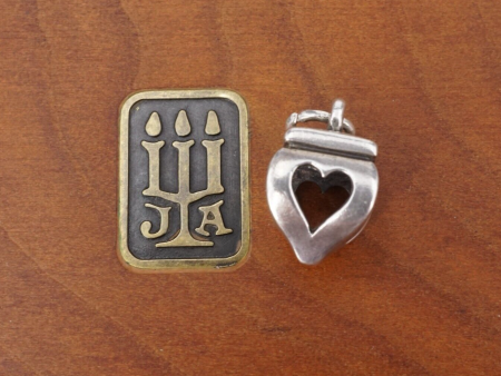 James Avery Open Heart Finial Charm 3D Sterling Silver Retired CHS1915 Sale