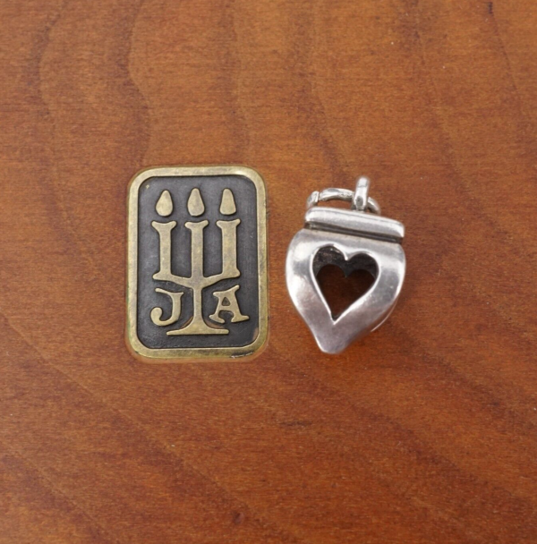 James Avery Open Heart Finial Charm 3D Sterling Silver Retired CHS1915 Sale