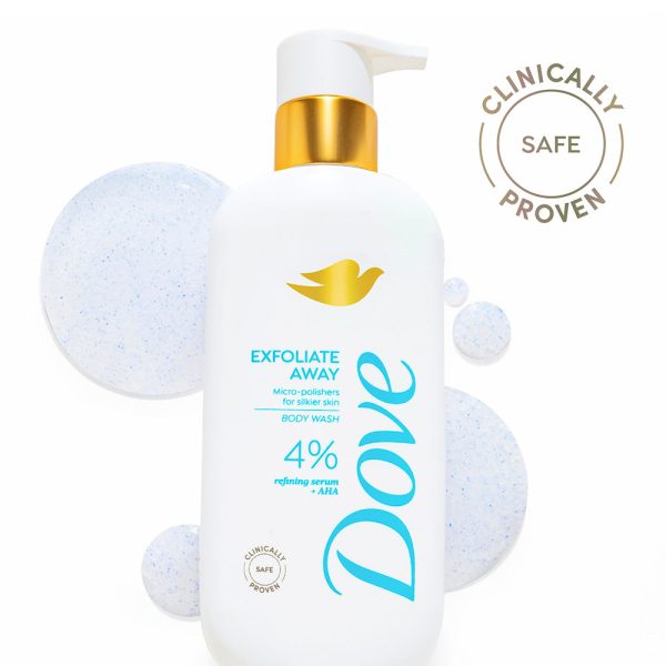 Dove Exfoliate Away Serum Bodywash with 4% Refining serum + AHA, 300 ml Fashion