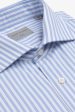 Camicia a righe operata azzurra slim Online