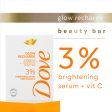 Dove Glow Recharge Exfoliating Beauty Bar with 3% Brightening serum + Vitamin C, 375g (125g x 3) Cheap