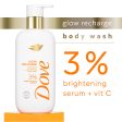 Dove Glow Recharge  Exfoliating Bodywash with 3% Brightening serum + Vitamin C, 300 ml For Cheap