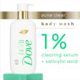 Dove Acne Clear Serum Bodywash with 1% Clearing Salicylic Acid Acne Treatment, 300 ml For Cheap