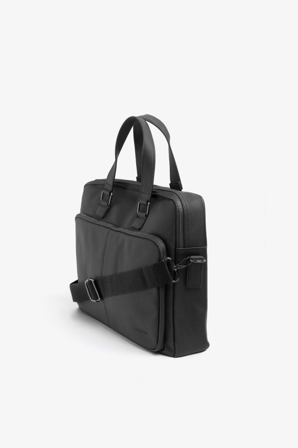 Borsa 24h in saffiano nera on Sale