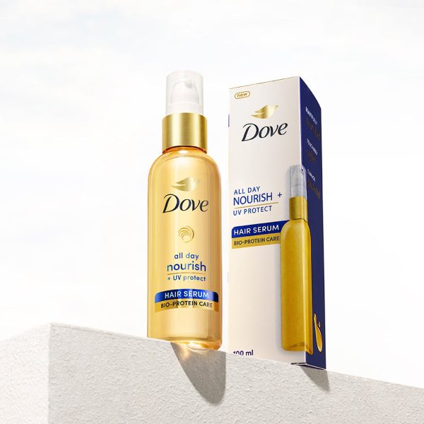 Dove  All Day Nourish + UV protect  Hair serum 100 ml For Sale