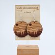 Engraved Wooden  Earrings - Circular Online