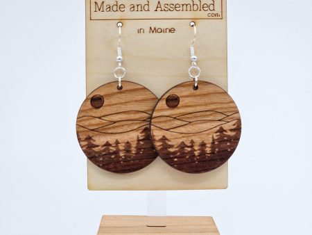 Engraved Wooden  Earrings - Circular Online