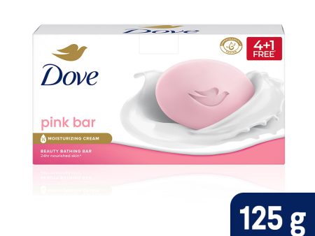 Dove Pink Beauty Bathing Bar - For Even Toned Glow | 5x125g Supply