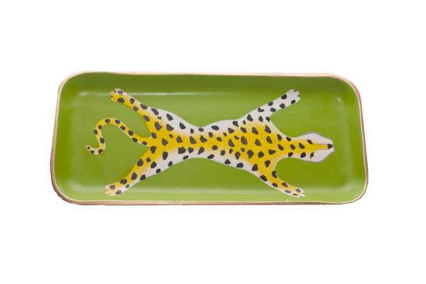 Green Leopard Tray, Small on Sale