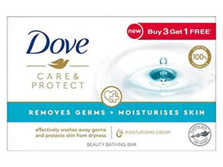 Dove Care & Protect Moisturising Cream Beauty Bathing Bar, 100g (Buy 3 & Get 1 Free) Fashion