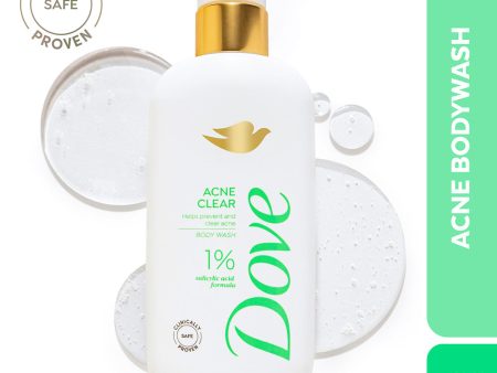 Dove Acne Clear Serum Bodywash with 1% Clearing Salicylic Acid Acne Treatment, 300 ml For Cheap