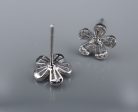 14k White Gold Diamond Flower Cluster Stud Earrings 0.8ctw Natural 10mm EG2466 Online