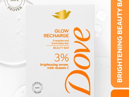 Dove Glow Recharge Exfoliating Beauty Bar with 3% Brightening serum + Vitamin C, 125 g Sale