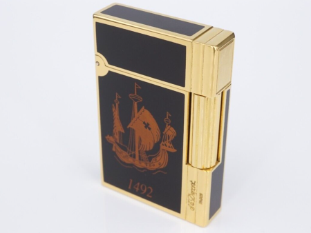 Preowned DuPont Gold Columbus 1492 Lighter Vintage 2.5   3000 M1939 For Sale