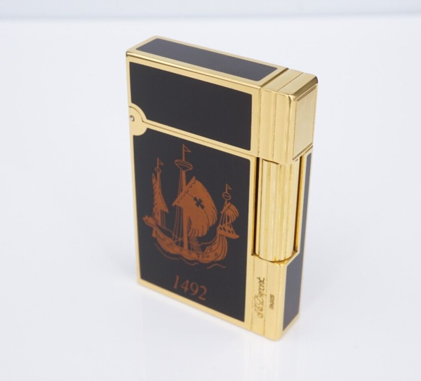 Preowned DuPont Gold Columbus 1492 Lighter Vintage 2.5   3000 M1939 For Sale