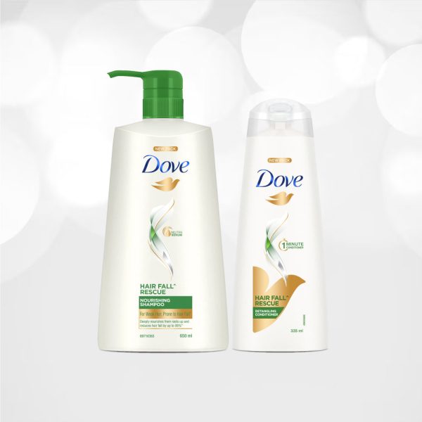 Dove Hair fall Rescue Shampoo 650ml & Conditioner 335ml (Combo Pack) Online now