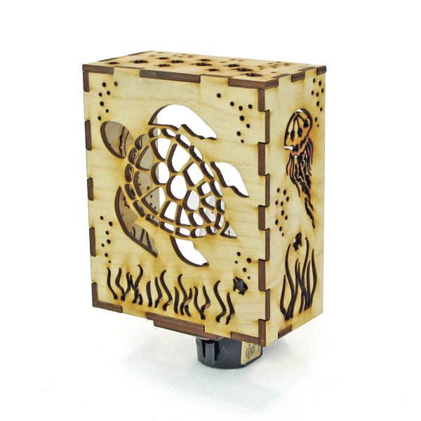 Intricate Wooden Night Light_Sea Turtle Fashion