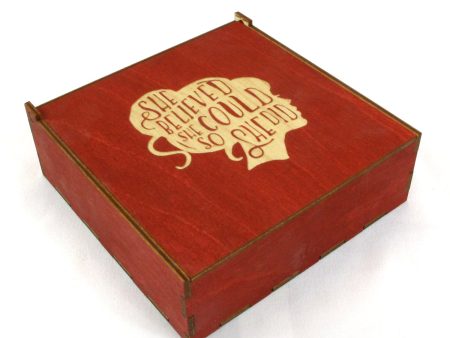 Square Gift Box - Red For Sale