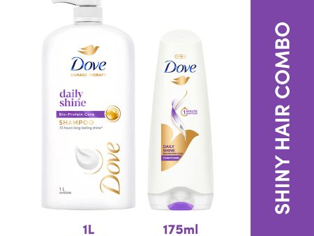 Dove Daily Shine Shampoo 1L & Conditioner 175ml (Combo Pack) For Discount