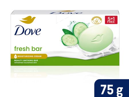 Dove Fresh Beauty Bathing Bar - For Refreshed and Nourished Skin | 6x75g on Sale