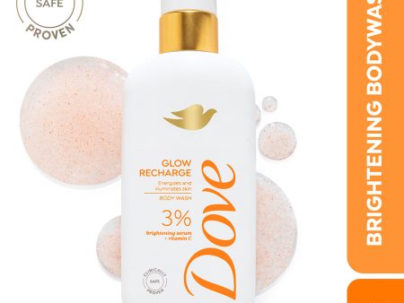 Dove Glow Recharge  Exfoliating Bodywash with 3% Brightening serum + Vitamin C, 300 ml For Cheap