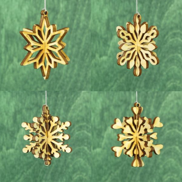 Mini Snowflake Ornaments - 4Pack Online Sale