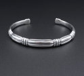 James Avery Thatch Cuff Bangle Bracelet Sterling Silver Retired 7  Medium BS2848 on Sale