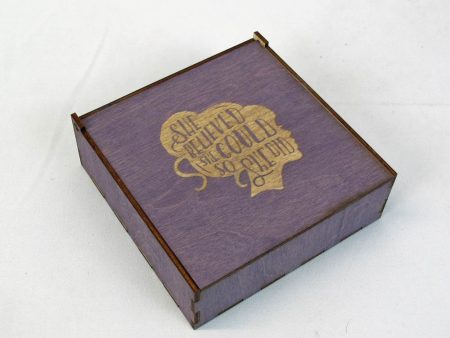 Square Gift Box - Purple Online now