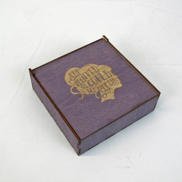 Square Gift Box - Purple Online now