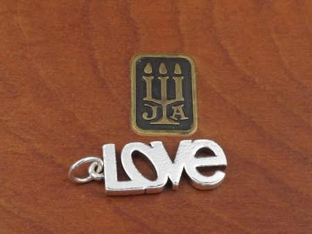 James Avery Love Charm Sterling Silver Block Letter Word Retired CHS1992 Supply