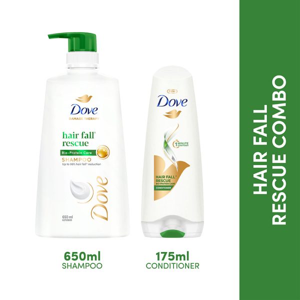 Dove Hair fall Rescue Shampoo 650ml & Conditioner 175ml (Combo Pack) Online