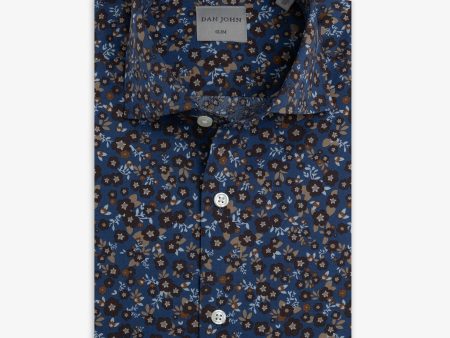 Camicia stampa fiori avion slim For Discount