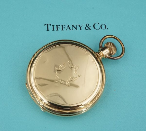 1920s Solid 18k Yellow Gold Tiffany & Co Pocket Watch New York Winds & Runs W817 Supply