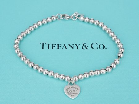 Return To Tiffany Heart Tag Bead Bracelet Enamel Charm Sterling Silver BS2931 Online Sale