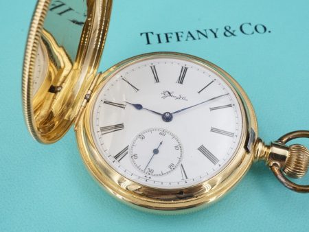 1920s Solid 18k Yellow Gold Tiffany & Co Pocket Watch New York Winds & Runs W817 Supply