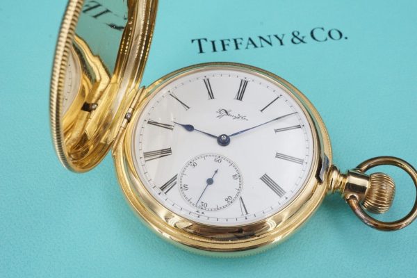 1920s Solid 18k Yellow Gold Tiffany & Co Pocket Watch New York Winds & Runs W817 Supply