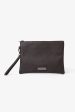 Pochette in ecopelle saffiano moro Online Hot Sale