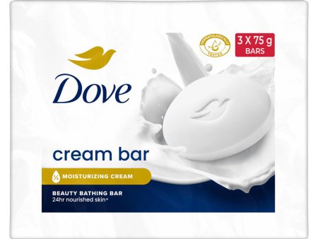 Dove Cream Beauty Bar - Soft|| Smooth|| Moisturised Skin|| 3X75 g Online Hot Sale