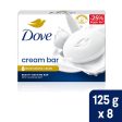 Dove Cream Beauty Bathing Bar - With Nutrient Serum for 24 hr Nourished Skin | 8x125g Discount