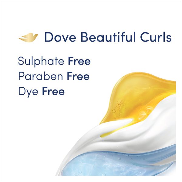 Dove Beautiful Curls Sulphate Free Shampoo 380ml, For Curly Hair For Sale