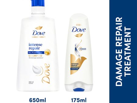 Dove Intense Repair Shampoo 650ml & Conditioner 175ml (Combo Pack) For Discount