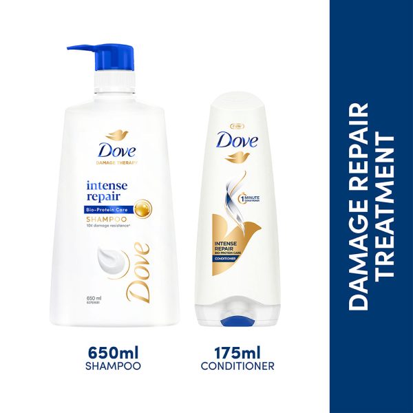 Dove Intense Repair Shampoo 650ml & Conditioner 175ml (Combo Pack) For Discount