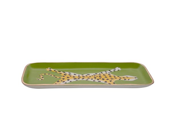 Green Leopard Tray, Small on Sale